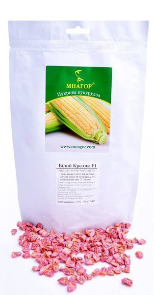 Цукрова кукурудза Білий Кролик F1, біле зерно a000675 фото