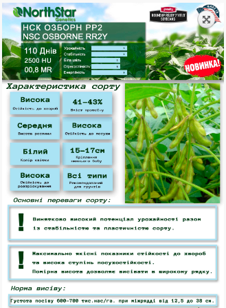 Соя NSC Озборн (Ozborne) soya09 фото