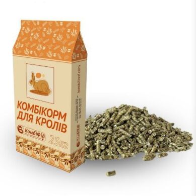 Комбі ребіт для кролиць від 15-ї доби вагітності та 30 днів після окролу 100%, 25 кг, Кролики