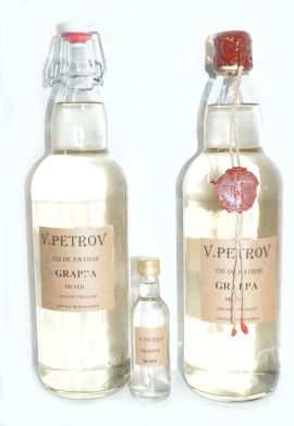 Виноградная водка Grappa Silver ТМ "В.Петров" -  очищенная   серебром